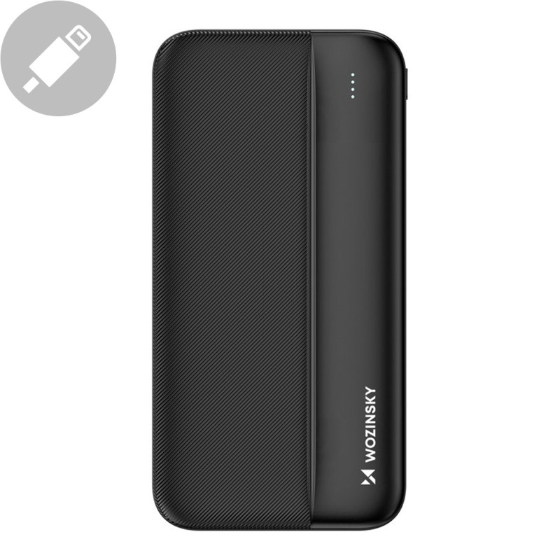 Powerbank Li-Po 10000mAh 2xUSB juoda Powerbank Li-Po 10000mAh 2xUSB juoda