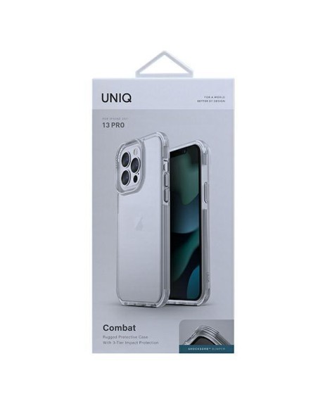 Uniq Combat dėklas, skirtas iPhone 13 Pro / iPhone 13 - skaidrus Uniq Combat dėklas, skirtas iPhone 13 Pro / iPhone 13 - skaidrus