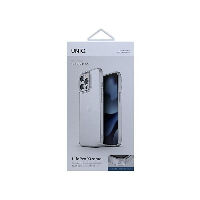 Uniq LifePro Xtreme dėklas, skirtas iPhone 13 Pro Max - skaidrus