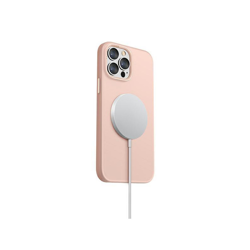 UNIQ Lino Hue MagSafe dėklas iPhone 13 - rožinis