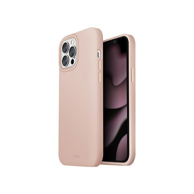 UNIQ Lino Hue MagSafe dėklas, skirtas iPhone 13 Pro / iPhone 13 - rožinis UNIQ Lino Hue MagSafe dėklas, skirtas iPhone 13 Pro / iPhone 13 - rožinis