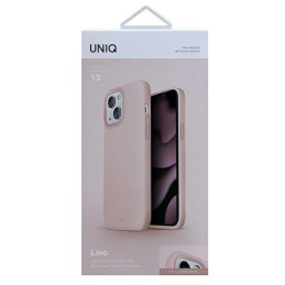 Uniq Lino dėklas iPhone 13 - rožinis
