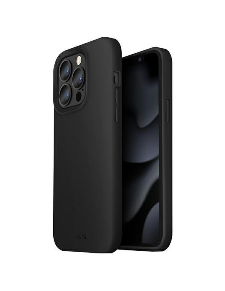 Uniq Lino dėklas, skirtas iPhone 13 Pro Max - juodas Uniq Lino dėklas, skirtas iPhone 13 Pro Max - juodas