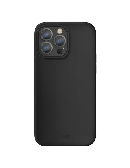 Uniq Lino dėklas, skirtas iPhone 13 Pro Max - juodas Uniq Lino dėklas, skirtas iPhone 13 Pro Max - juodas