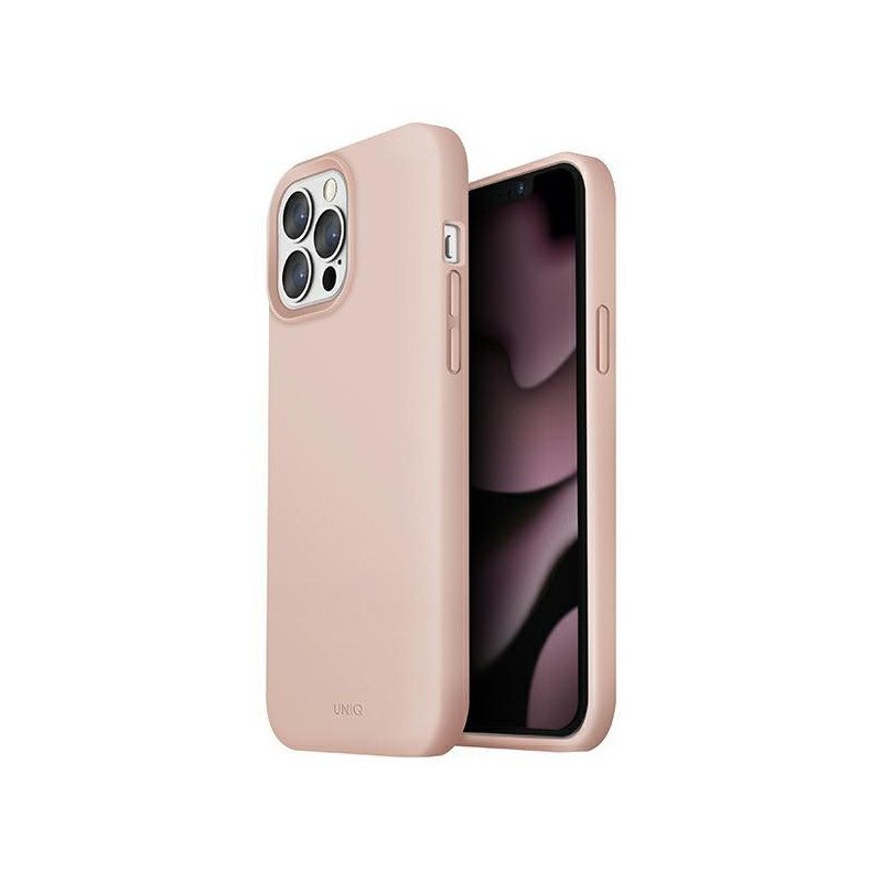 UNIQ Lino dėklas, skirtas iPhone 13 Pro Max - rožinis