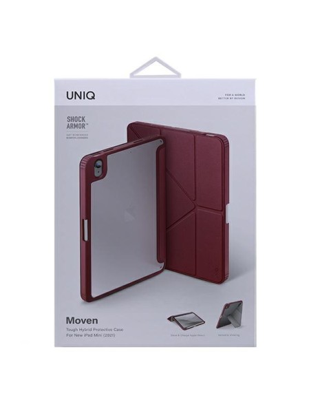 UNIQ Moven dėklas iPad mini (2021) - bordo UNIQ Moven dėklas iPad mini (2021) - bordo