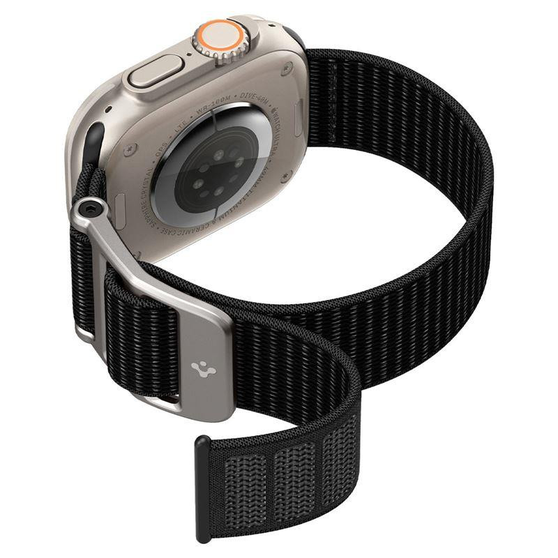 Spigen DuraPro Flex dirželis, skirtas Apple Watch 4/ 5/ 6/ 7/ 8/ 9/ SE/ Ultra (42/ 44/ 45/ 49 mm) – juodas