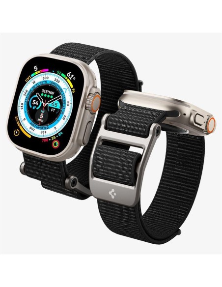 Spigen DuraPro Flex dirželis, skirtas Apple Watch 4/ 5/ 6/ 7/ 8/ 9/ SE/ Ultra (42/ 44/ 45/ 49 mm) – juodas Spigen DuraPro Flex dirželis, skirtas Apple Watch 4/ 5/ 6/ 7/ 8/ 9/ SE/ Ultra (42/ 44/ 45/ 49 mm) – juodas