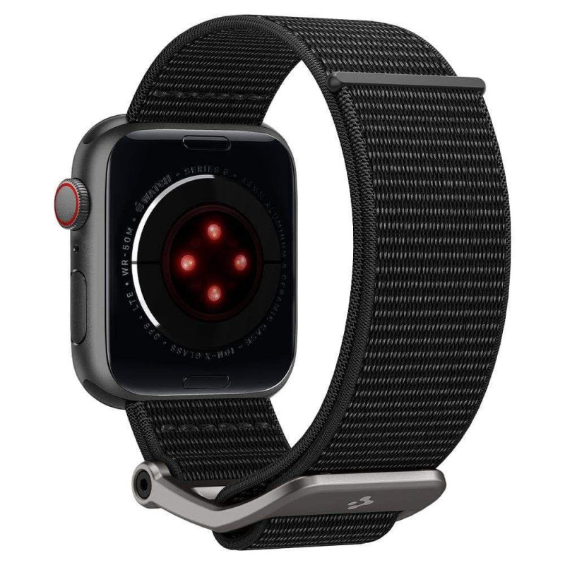 Spigen DuraPro Flex dirželis, skirtas Apple Watch 4/ 5/ 6/ 7/ 8/ 9/ SE/ Ultra (42/ 44/ 45/ 49 mm) – juodas
