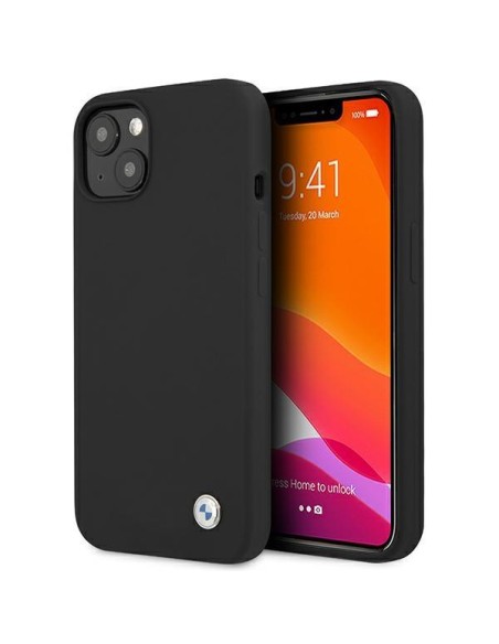 BMW Silicone Signature dėklas iPhone 13 mini - juodas