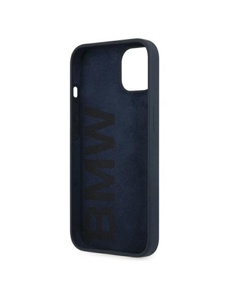 BMW Silicone Signature dėklas iPhone 13 mini - tamsiai mėlynas BMW Silicone Signature dėklas iPhone 13 mini - tamsiai mėlynas