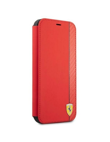 Ferrari On Track Carbon Stripe dėklas iPhone 13 mini - raudonas Ferrari On Track Carbon Stripe dėklas iPhone 13 mini - raudonas