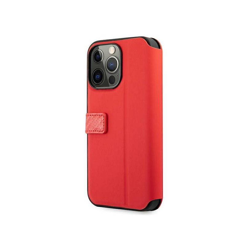 Ferrari On Track Carbon Stripe dėklas, skirtas iPhone 13 Pro Max - raudonas