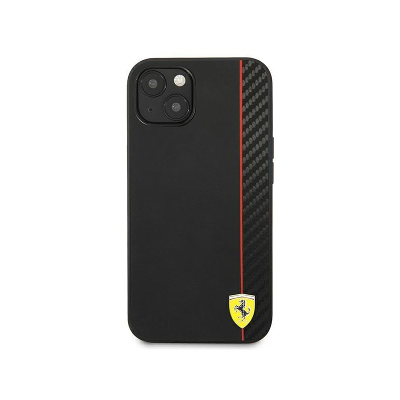 Ferrari On Track Carbon Stripe dėklas iPhone 13 mini - juodas