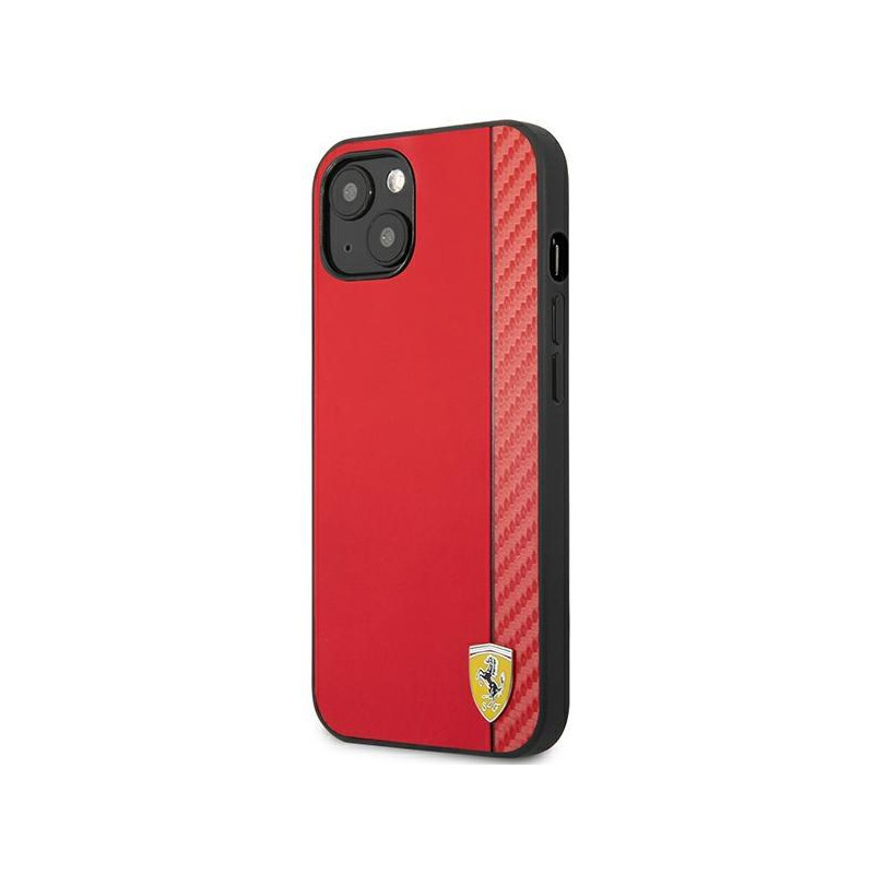 Ferrari On Track Carbon Stripe dėklas iPhone 13 mini - raudonas