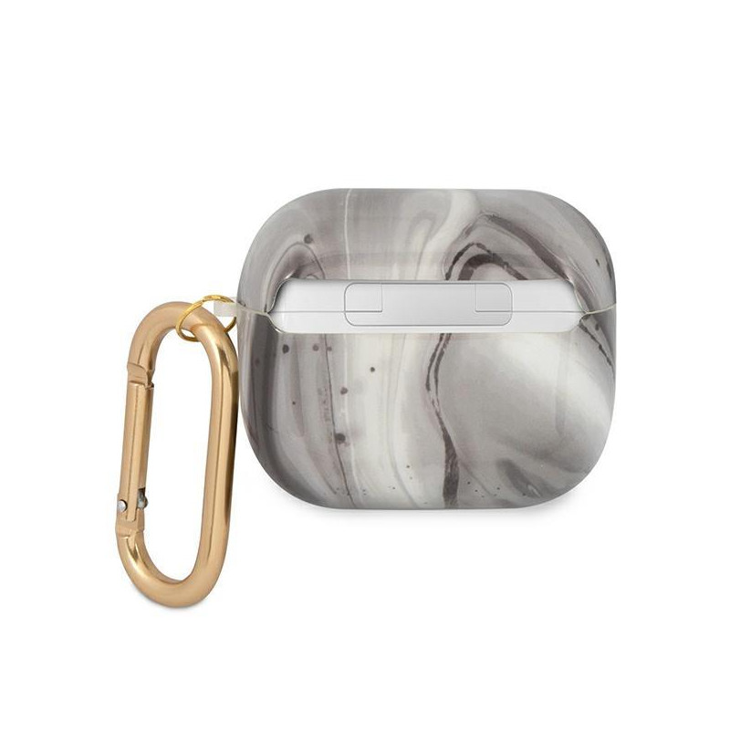 Guess Marble Collection dėklas, skirtas AirPods 3 – juodas