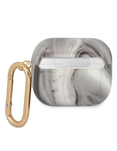Guess Marble Collection dėklas, skirtas AirPods 3 – juodas Guess Marble Collection dėklas, skirtas AirPods 3 – juodas