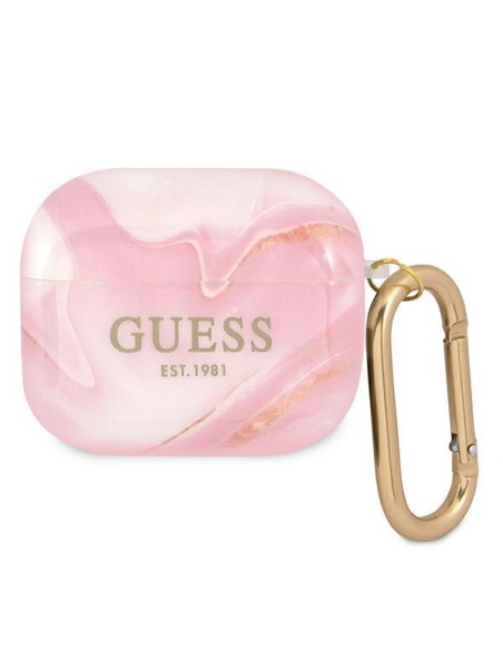 Guess Marble Collection dėklas, skirtas AirPods 3 – rožinis Guess Marble Collection dėklas, skirtas AirPods 3 – rožinis