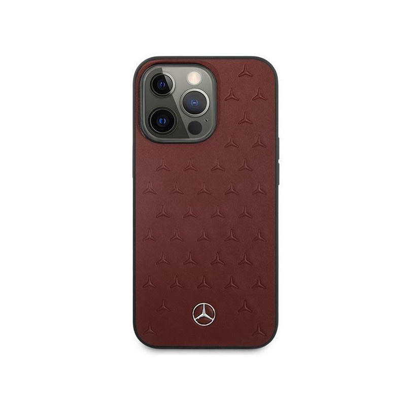 Mercedes Leather Stars Pattern dėklas, skirtas iPhone 13 Pro / iPhone 13 - raudonas