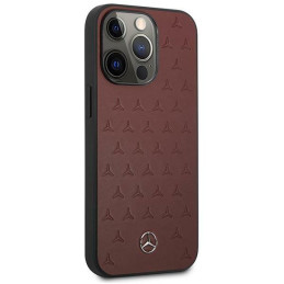 Mercedes Leather Stars Pattern dėklas, skirtas iPhone 13 Pro / iPhone 13 - raudonas