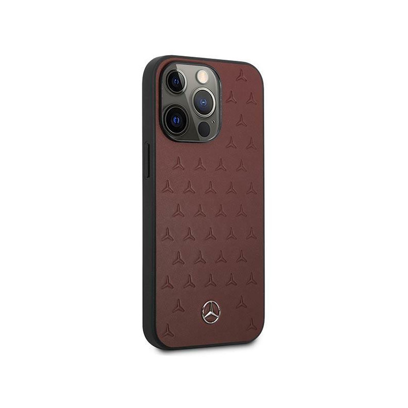 Mercedes Leather Stars Pattern dėklas, skirtas iPhone 13 Pro / iPhone 13 - raudonas