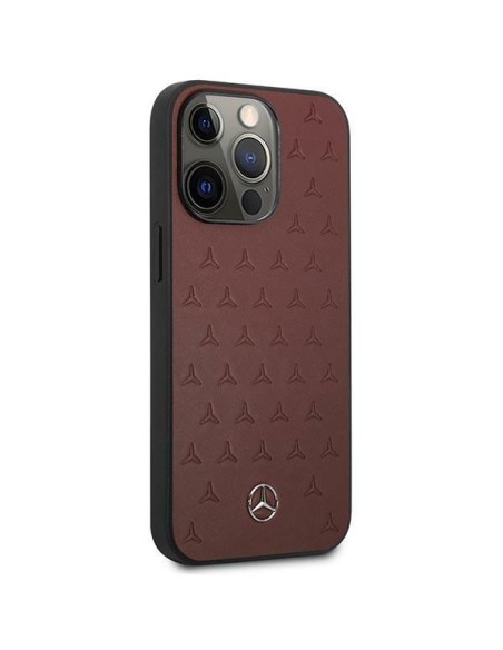 Mercedes Leather Stars Pattern dėklas, skirtas iPhone 13 Pro / iPhone 13 - raudonas Mercedes Leather Stars Pattern dėklas, skirtas iPhone 13 Pro / iPhone 13 - raudonas