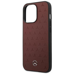 Mercedes Leather Stars Pattern dėklas, skirtas iPhone 13 Pro / iPhone 13 - raudonas