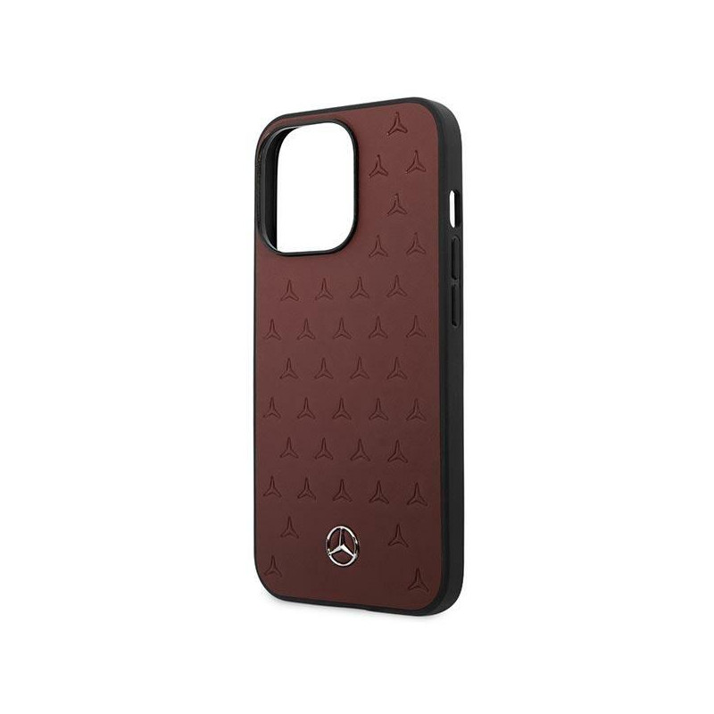 Mercedes Leather Stars Pattern dėklas, skirtas iPhone 13 Pro / iPhone 13 - raudonas