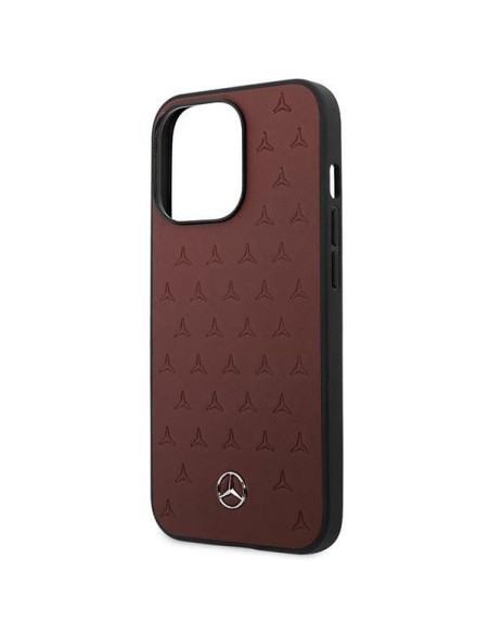 Mercedes Leather Stars Pattern dėklas, skirtas iPhone 13 Pro / iPhone 13 - raudonas Mercedes Leather Stars Pattern dėklas, skirtas iPhone 13 Pro / iPhone 13 - raudonas