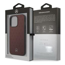 Mercedes Leather Stars Pattern dėklas, skirtas iPhone 13 Pro / iPhone 13 - raudonas