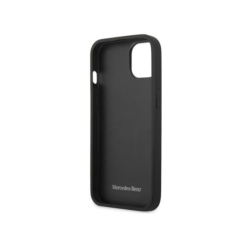 Mercedes Leather Stars Pattern dėklas iPhone 13 - raudonas
