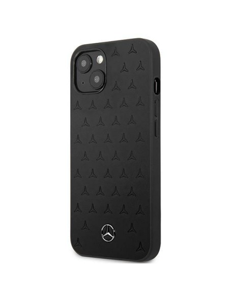 Mercedes Leather Stars Pattern dėklas iPhone 13 mini - juodas Mercedes Leather Stars Pattern dėklas iPhone 13 mini - juodas