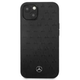 Mercedes Leather Stars Pattern dėklas iPhone 13 mini - juodas