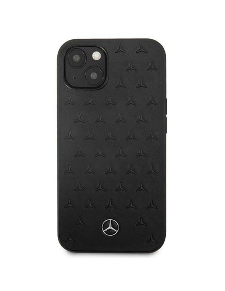 Mercedes Leather Stars Pattern dėklas iPhone 13 mini - juodas Mercedes Leather Stars Pattern dėklas iPhone 13 mini - juodas