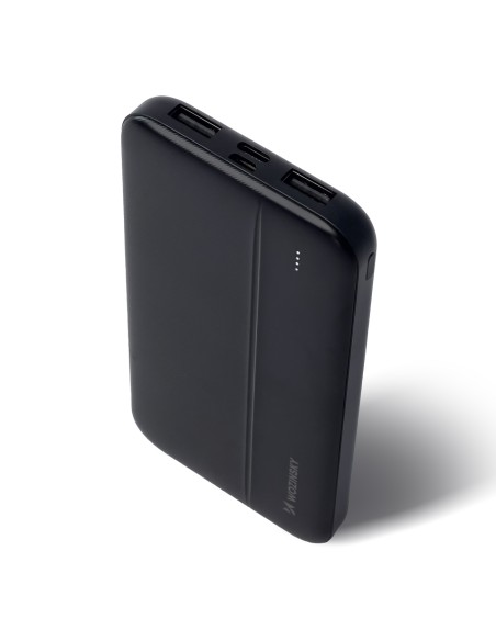 Powerbank Li-Po 10000mAh 2xUSB juoda