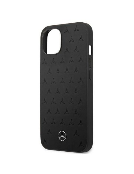 Mercedes Leather Stars Pattern dėklas iPhone 13 mini - juodas Mercedes Leather Stars Pattern dėklas iPhone 13 mini - juodas