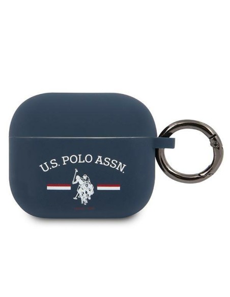 JAV Polo Assn byla Silikono kolekcija, skirta „AirPods 3“ – tamsiai mėlyna JAV Polo Assn byla Silikono kolekcija, skirta „AirPods 3“ – tamsiai mėlyna