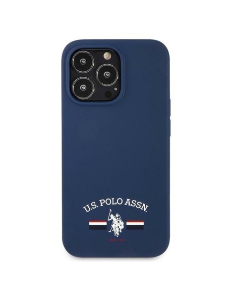 JAV Polo Assn byla Silikono kolekcija, skirta iPhone 13 Pro / iPhone 13 – tamsiai mėlyna JAV Polo Assn byla Silikono kolekcija, skirta iPhone 13 Pro / iPhone 13 – tamsiai mėlyna