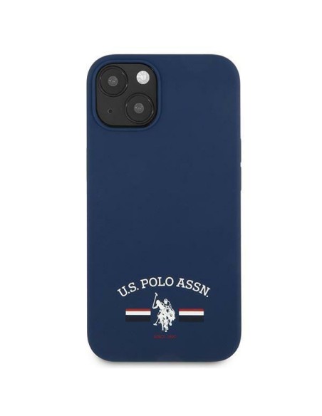 JAV Polo Assn byla Silikono kolekcija iPhone 13 mini - tamsiai mėlyna JAV Polo Assn byla Silikono kolekcija iPhone 13 mini - tamsiai mėlyna