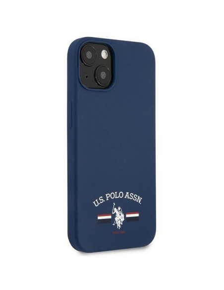 JAV Polo Assn byla Silikono kolekcija iPhone 13 mini - tamsiai mėlyna JAV Polo Assn byla Silikono kolekcija iPhone 13 mini - tamsiai mėlyna