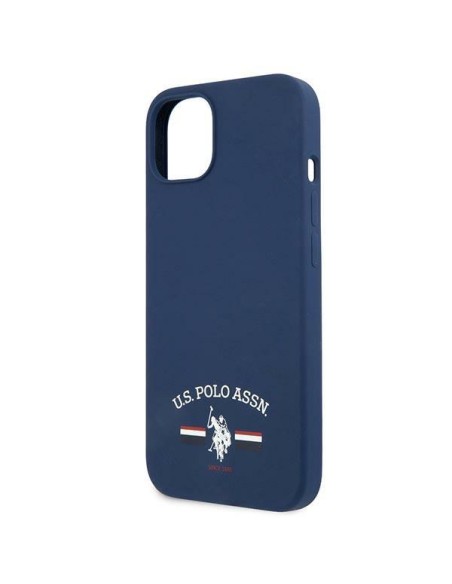 JAV Polo Assn byla Silikono kolekcija iPhone 13 mini - tamsiai mėlyna JAV Polo Assn byla Silikono kolekcija iPhone 13 mini - tamsiai mėlyna