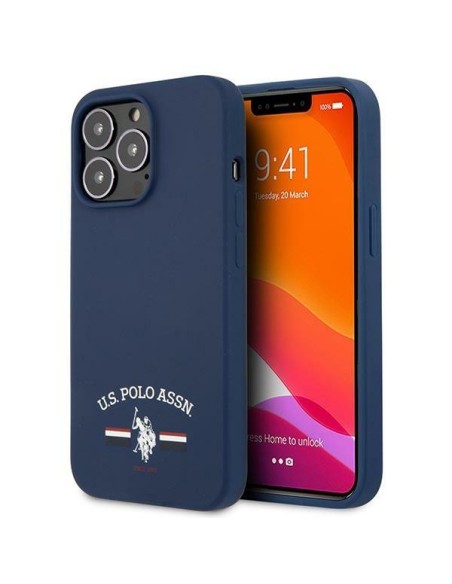 JAV Polo Assn byla Silikono kolekcija, skirta iPhone 13 Pro Max – tamsiai mėlyna JAV Polo Assn byla Silikono kolekcija, skirta iPhone 13 Pro Max – tamsiai mėlyna