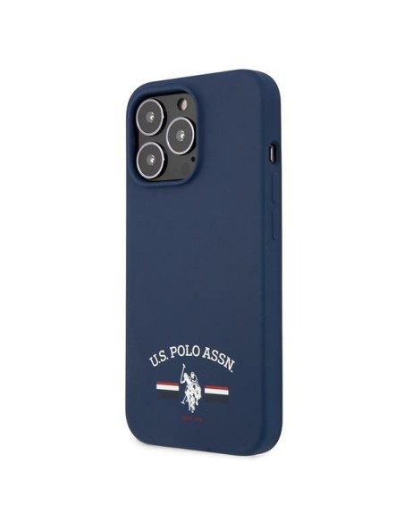 JAV Polo Assn byla Silikono kolekcija, skirta iPhone 13 Pro Max – tamsiai mėlyna JAV Polo Assn byla Silikono kolekcija, skirta iPhone 13 Pro Max – tamsiai mėlyna