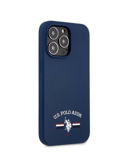 JAV Polo Assn byla Silikono kolekcija, skirta iPhone 13 Pro Max – tamsiai mėlyna JAV Polo Assn byla Silikono kolekcija, skirta iPhone 13 Pro Max – tamsiai mėlyna