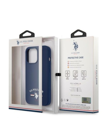 JAV Polo Assn byla Silikono kolekcija, skirta iPhone 13 Pro Max – tamsiai mėlyna JAV Polo Assn byla Silikono kolekcija, skirta iPhone 13 Pro Max – tamsiai mėlyna