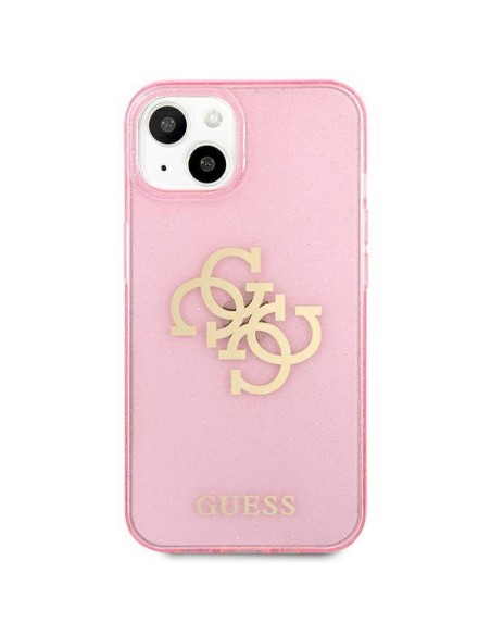 Guess Glitter 4G Big Logo dėklas iPhone 13 mini - rožinis Guess Glitter 4G Big Logo dėklas iPhone 13 mini - rožinis