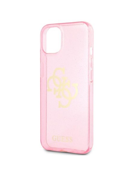 Guess Glitter 4G Big Logo dėklas iPhone 13 mini - rožinis Guess Glitter 4G Big Logo dėklas iPhone 13 mini - rožinis