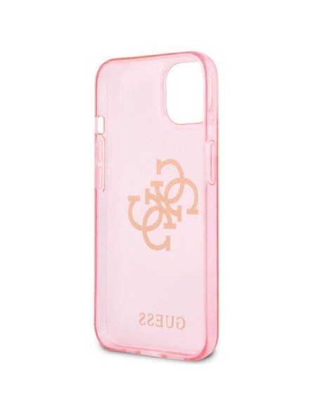 Guess Glitter 4G Big Logo dėklas iPhone 13 mini - rožinis Guess Glitter 4G Big Logo dėklas iPhone 13 mini - rožinis