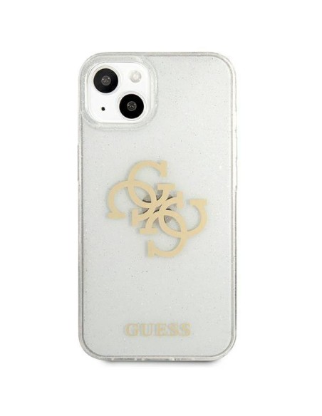 Guess Glitter 4G Big Logo dėklas iPhone 13 mini - skaidrus Guess Glitter 4G Big Logo dėklas iPhone 13 mini - skaidrus
