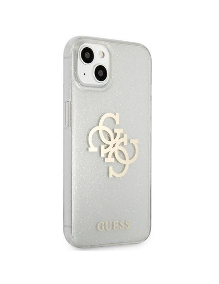 Guess Glitter 4G Big Logo dėklas iPhone 13 mini - skaidrus Guess Glitter 4G Big Logo dėklas iPhone 13 mini - skaidrus